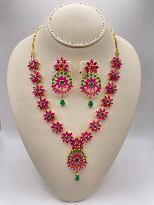 Fancy Necklace and Earring Set FNS1002